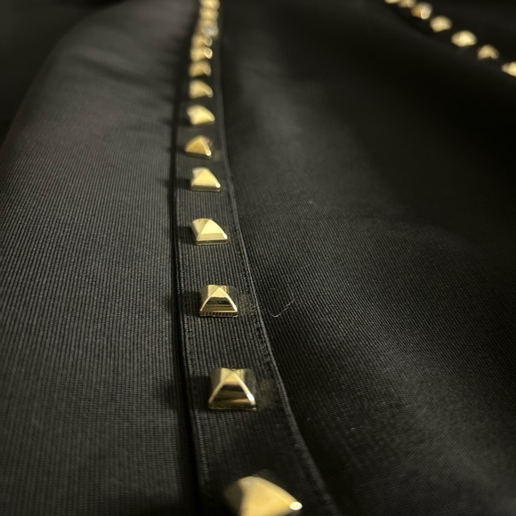 Philipp Plein Black Long Sleeve Dress with Studded Detail - Picture 4 of 12